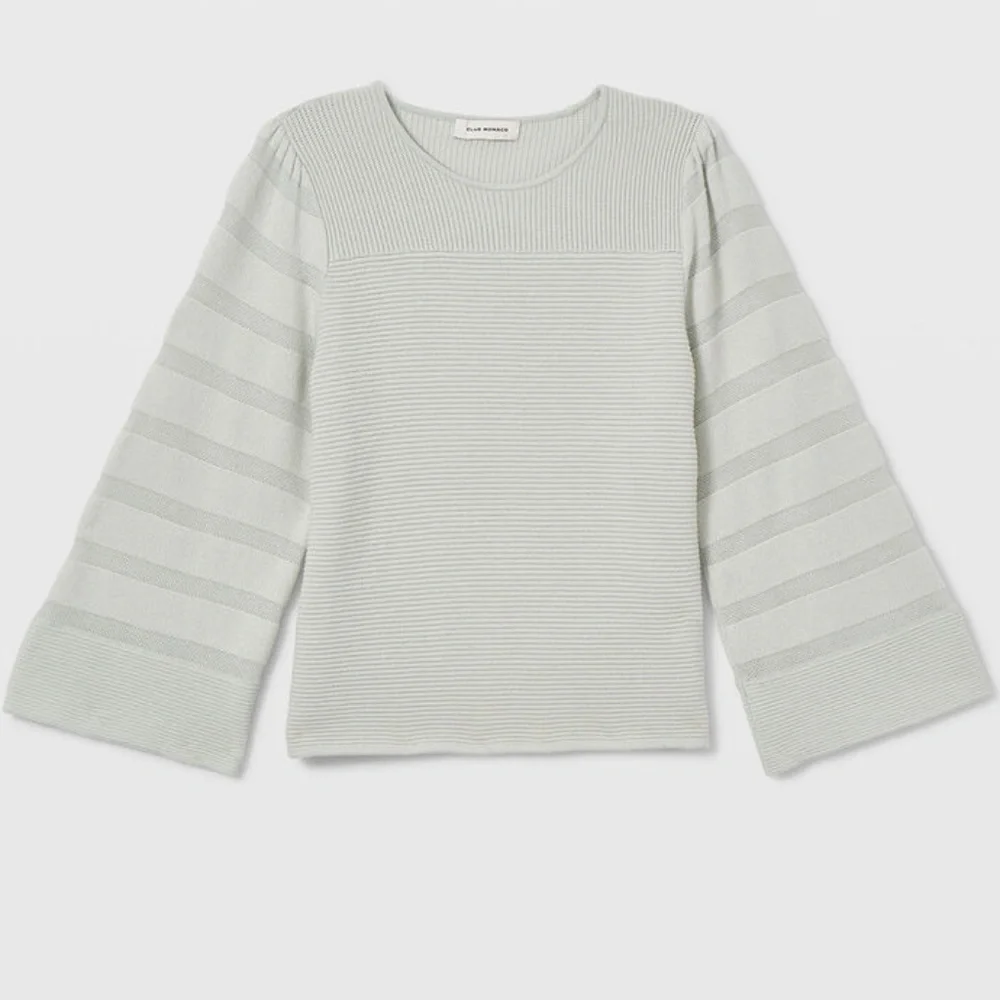 Jacquard Stripe Crew Sweater - New With Tags - NEVER WORN - Smoke - Picture 4 of 4